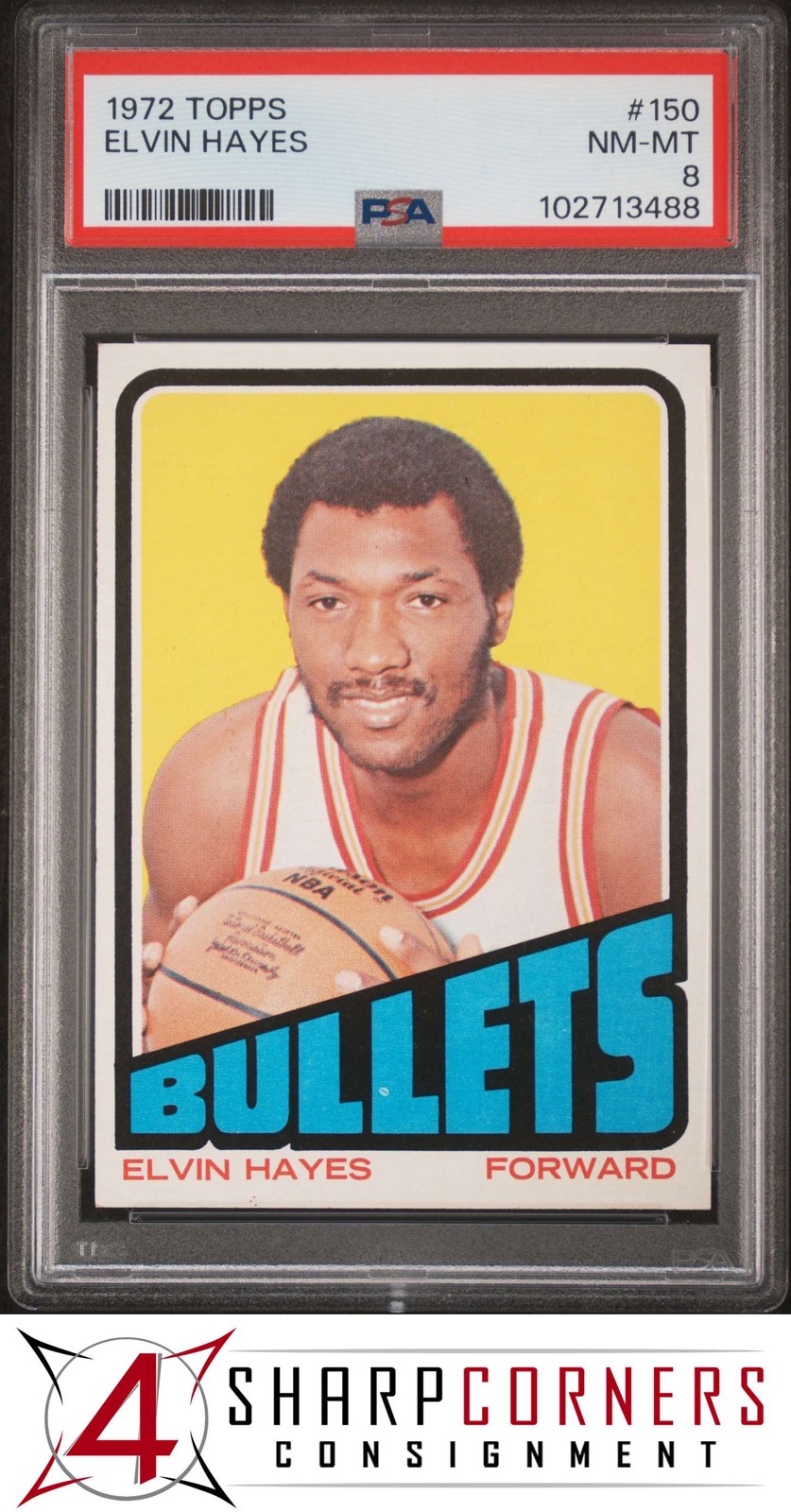1972 TOPPS #150 ELVIN HAYES HOF PSA 8