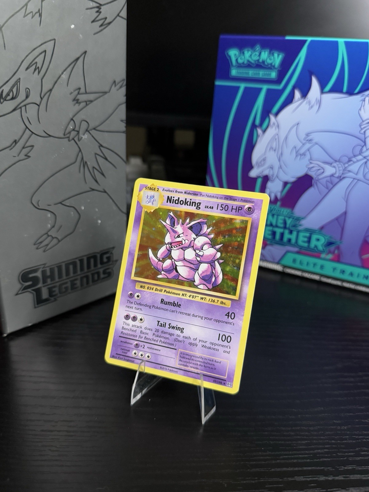 Pokemon Card Nidoking HOLO 45/108 Holo XY Evolutions Moderately Played