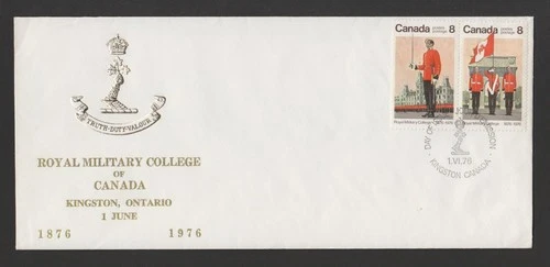 Canada 1976 Royal Military College Kingston FDC with Commandant Letter
