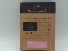 Merino Protect Short Sleeve V Neck Base Layer T Shirt L Pink White Stripes