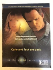 As The World Turns Tv Print Ad Magazine Pinup Picture Maura West Michael Park