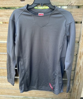 Rawlings Men's Adult Long Sleeve Baseball Shirt Top, Gray, Size S