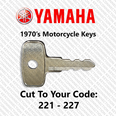 Yamaha JT1 JT2 GT1 GT80 HT1 Motorcycle Key Cut to Your Code 221 - 227