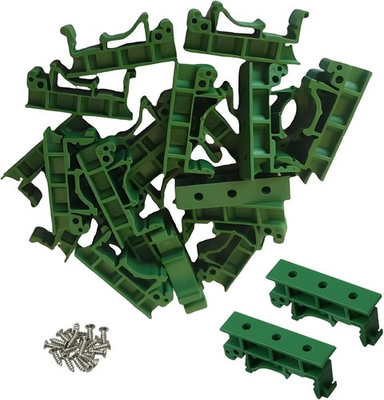 #ad #ad 10 Sets DIN Rail Mounting Kit for PCB 35mm C45 Adapter Clips PA66 Green Panel Br $18.49