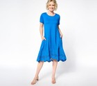 LOGO by Lori Goldstein Women's Dress Sz XS Knit Blue A648215