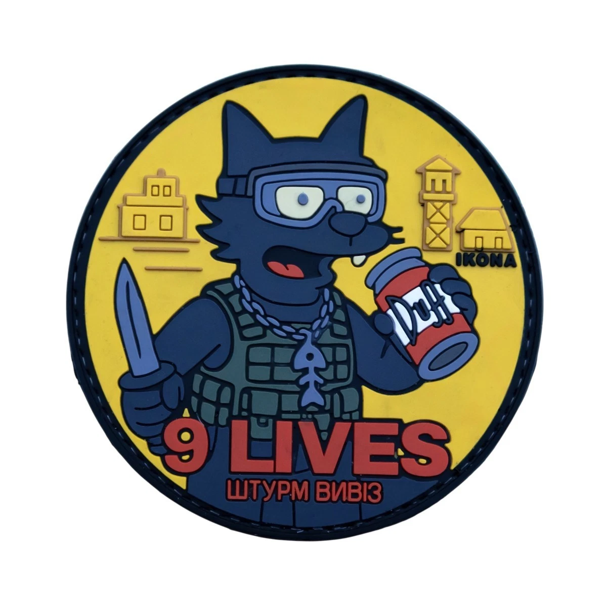 PVC patch (chevron) "9 lives"