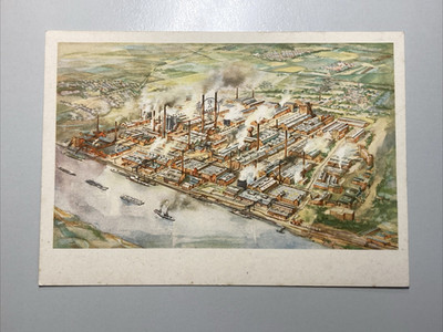 ca. 1940 alte AK IG Farben Fabrik Leverkusen / Bayer Werbung