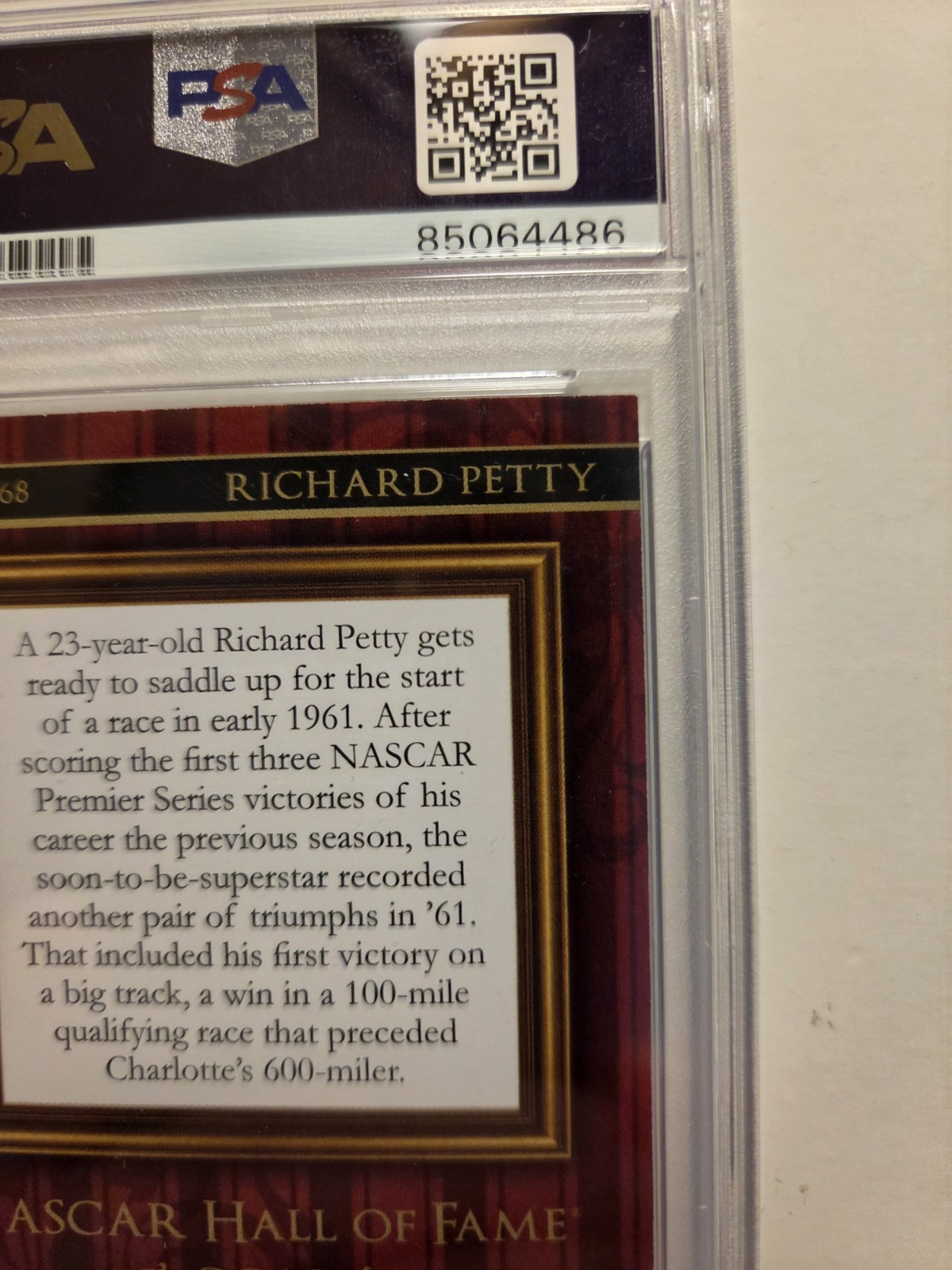 RARE Richard Petty 2010 Press Pass Hall of Fame PSA Authenticated Autograph Card view 12