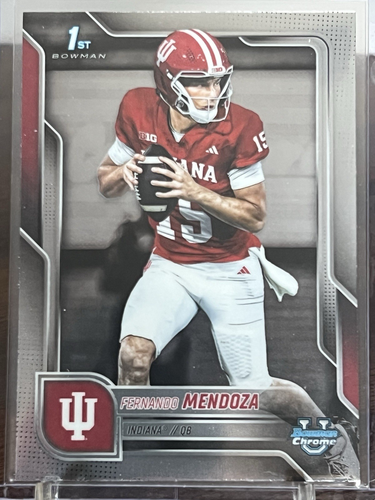 2025 Bowman Chrome University Fernando Mendoza #109 1st Bowman Base RC Indiana