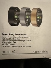 Smart Ring Black With Charger Case.