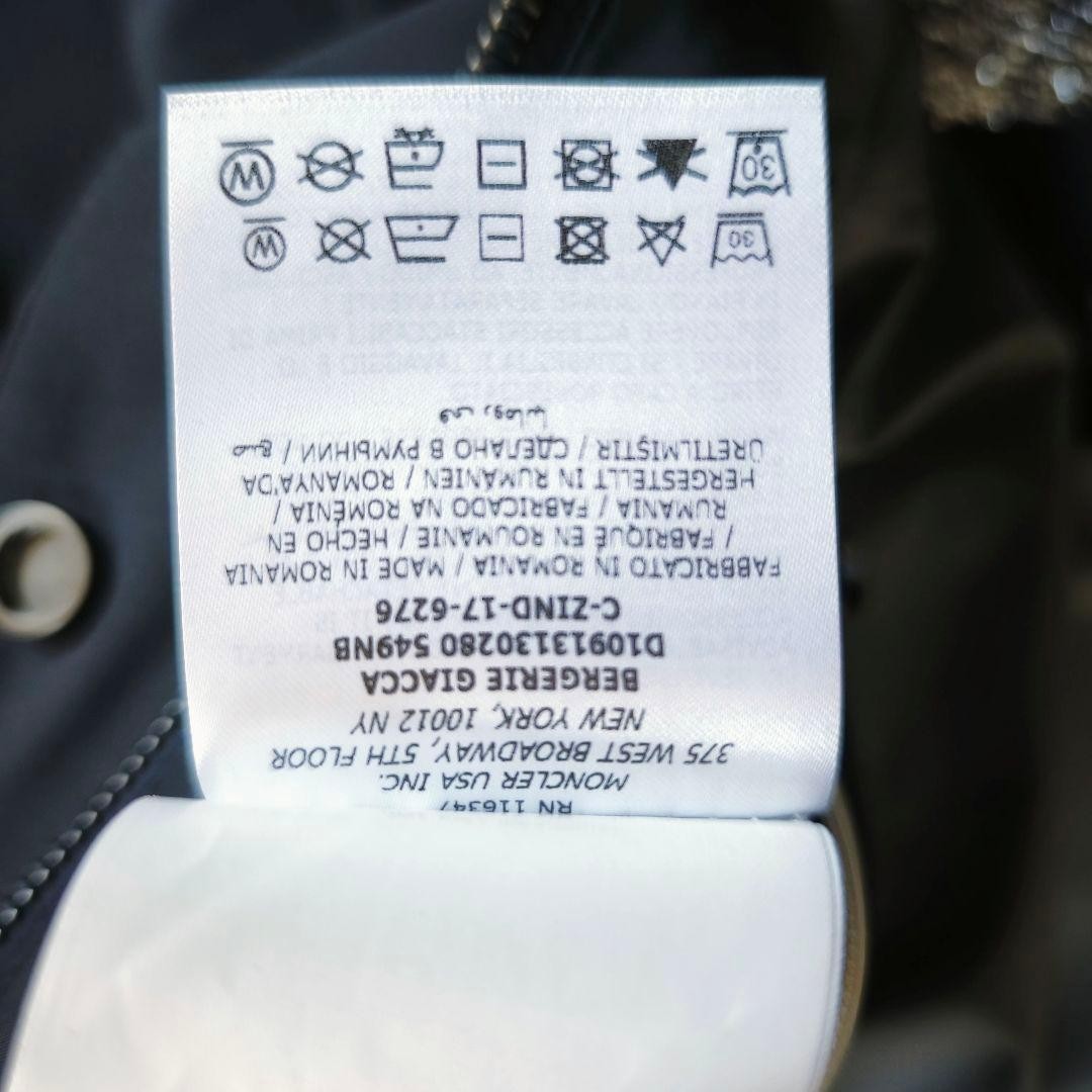 Moncler BERGERIE Sling Coat Dark Navy Size 2 thumbnail 10