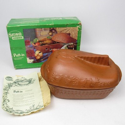 SAWA Keramik Ceramic Putt-in Terracotta Dutch Oven Westerwalder Roasting Pot Dis