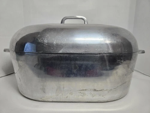 Vintage XL Magnalite 17qt GHC Roaster Dutch Oven 20-3/8” x 12-1/4” With Trivet
