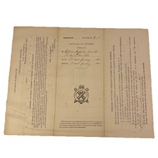 Civil War Document 1st Maine Captain Augustus Merrill Medal Of Honor Awardee