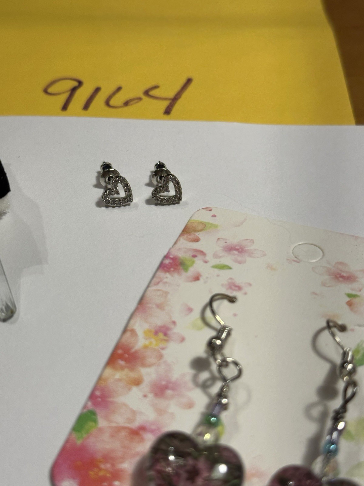 Heart Studs Dangle Earrings 3 Sets Bundle Fashion… - image 3