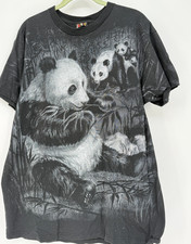 Vintage 3D Emblem Panda T-Shirt Made In U.S.A Graphic T