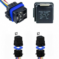 12V 40A Waterproof Automotive Relay Kit, 5-Pin SPDT with Wire Harness, Heavy Dut
