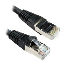 Image of 15M Cables Direct CAT6a RJ45 Patch Cable, Black, Moulded, LSZH, 26 AWG, Snagless