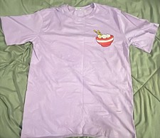 Damen T-Shirt lila M Normalgröße Kurzarm Ru...