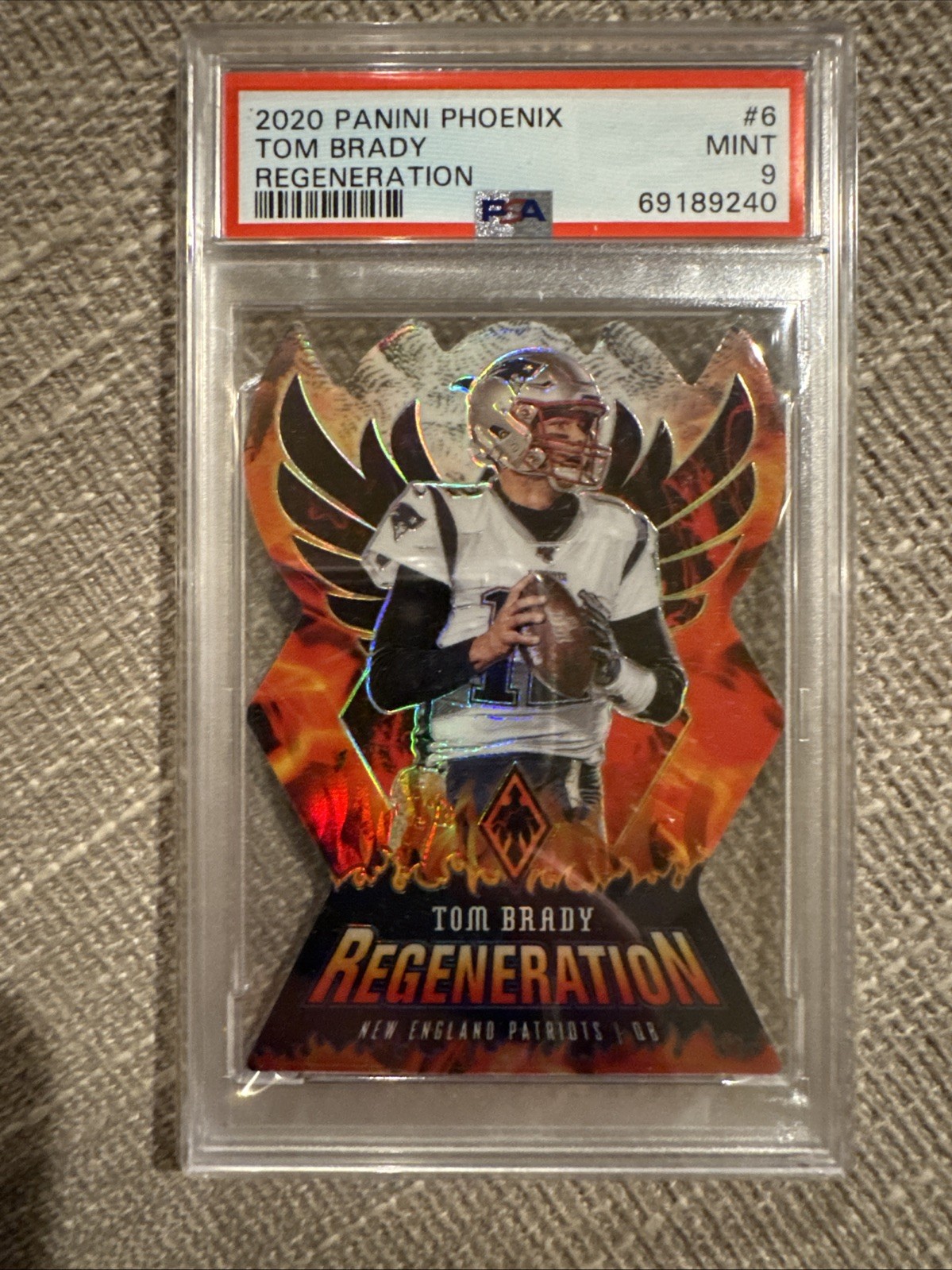 PSA 9 2020 TOM BRADY PANINI PHOENIX REGENERATION SP SSP INSERT PATRIOTS