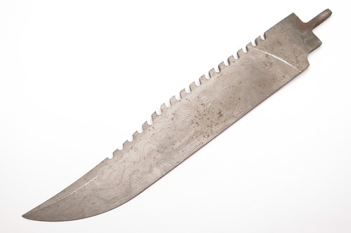 Vtg 1986 Parker Edwards USA (Sterile) Fixed Damascus Bowie Knife Blade Blank #11
