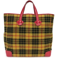 HERMES gallop Tote Tweed & skipper buffalo, Red & Yellow