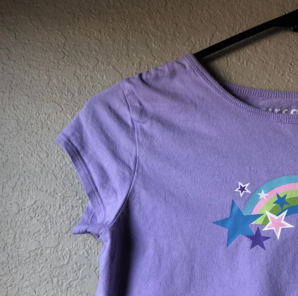 Circo Shirt Girls Light Purple Short Sleeve Casual Graphic Tee Shirt Top Large - Image 2 of 4