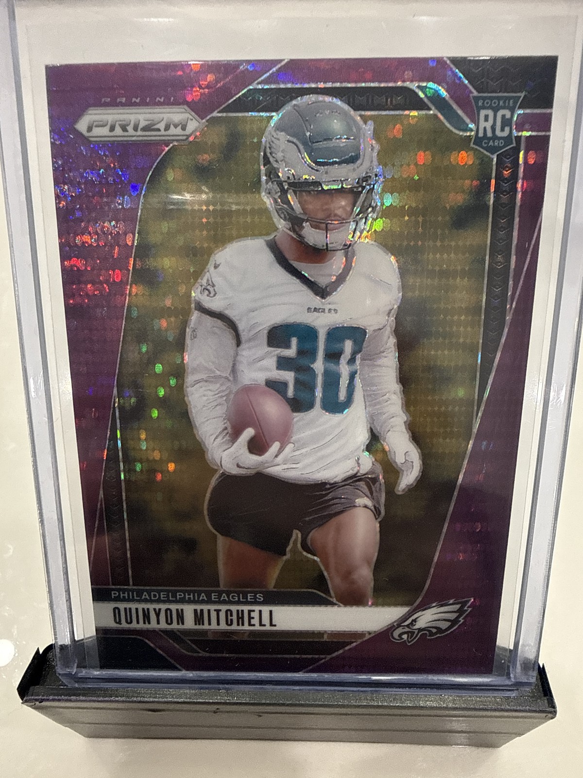 2024 Panini Prizm #381 Quinyon Mitchell Purple Pulsar