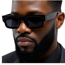 Men's Square Frame Sunglasses Retro Vintage Thick Frame Fashion Shades Hp Hop