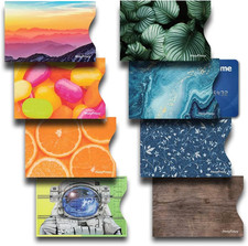 8 RFID Blocking Credit Card Sleeves Anti-Theft Card Protector 8 Unique Designs