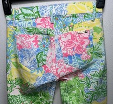 Lilly Pulitzer Cheek To Cheek South Ocean Skinny Jeans Size 00 27&rdquo; Floral