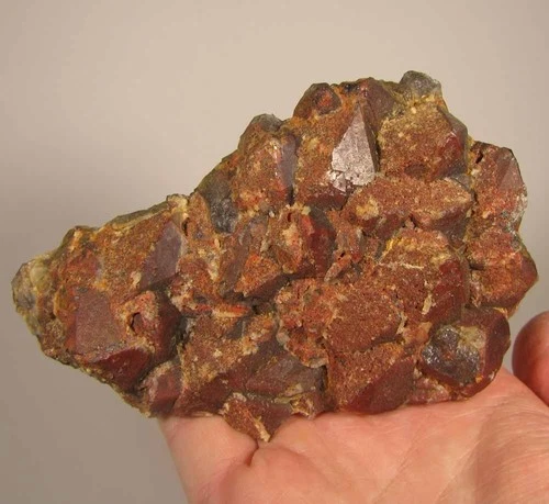 5" Red HEMATOID AMETHYST Skeletal Crystals Cluster - Morocco - 1 lb.