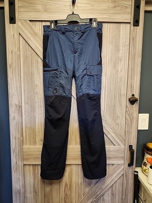 Forclaz Decathlon Cargo Hiking Pants MT 500 Men Pants S/M L33 Blue