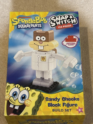 NEW, SPONGEBOB SQUAREPANTS SANDY CHEEKS Block Figure Building Set 123 Pieces