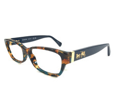 Coach Eyeglasses Frames HC6078 5337 Teal Confetti/Teal Brown Rectangle 52-16-135