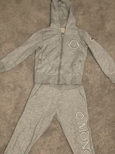 Moncler Gray Embroidered Tracksuit size 6Y