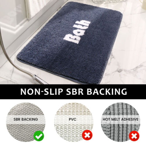 20"×31" Bathroom Mat Absorbent Soft Bath Mat Thickened Non-Slip Rug Floor Carpet - Picture 43 of 61