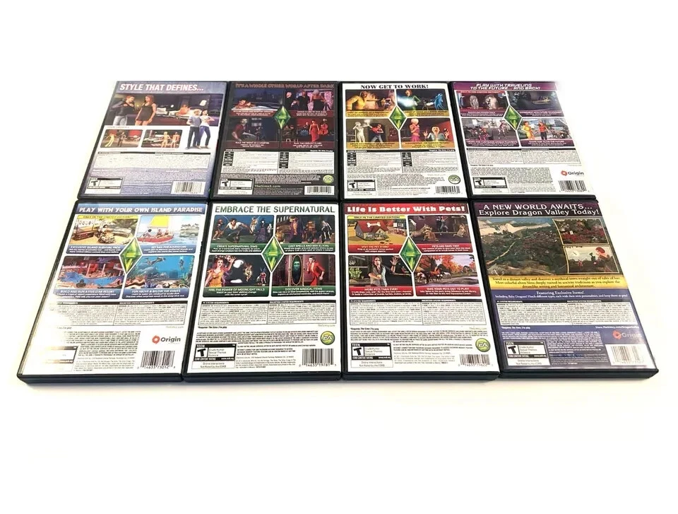 The Sims 3 EA PC MAC DVD ROM Lot of 8 Expansion Packs - Image 2 of 2
