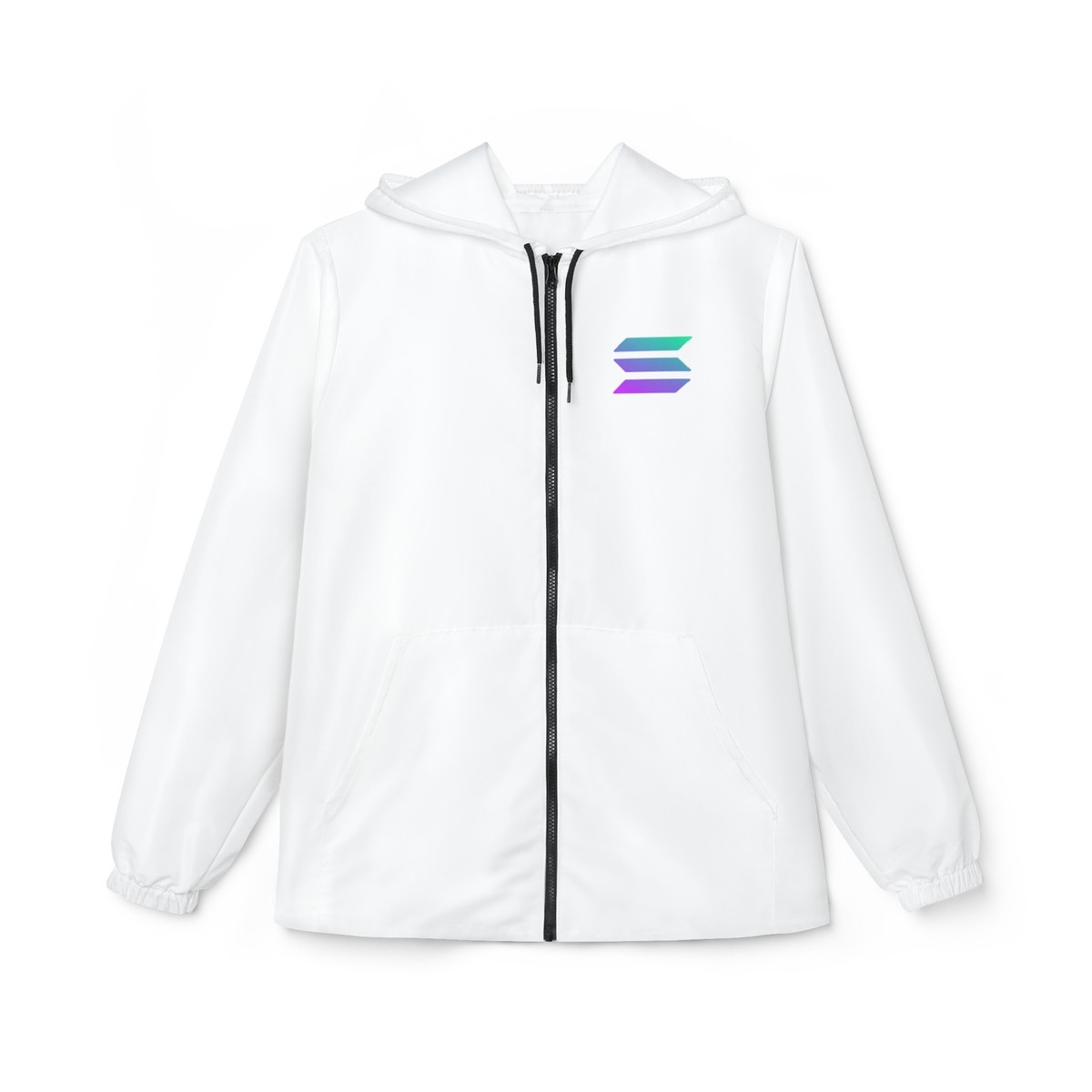 Solana White Windbreaker Jacket, SOL Jacket, Crypto, Cryptocurrency,  Blockchain | eBay