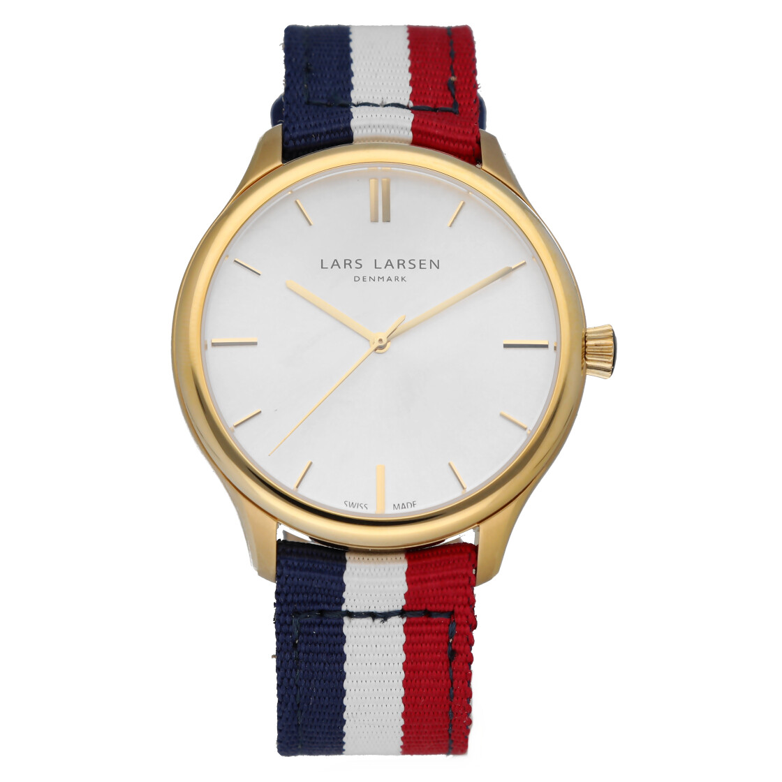 Lars Larsen Philip 120GBAN Gold Plated Bright Air Nato Nylon Band