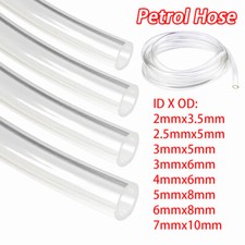 Petrol Fuel Gas Line Hose Pipe ID 2mm-7mm Clear Tube Strimmer Chainsaw Blower