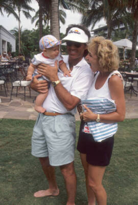 Athletes Chris Evert Andy Mill son Alexander Mill at Mauna La- 1992 Old Photo