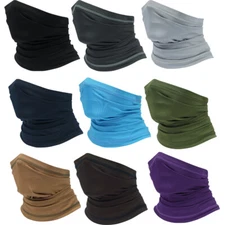 UV Protection Thin Neck Gaiter Face Mask Biker Scarf Tube Balaclava Bandana Hat