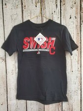 Majestic Youth Medium 10/12 Cleveland Indians Swisher Short Sleeve T‑Shirt