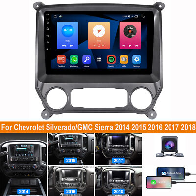 10.1'' CarPlay InCar Screen Radio For 2014-2018 Chevrolet Silverado GMC Sierra