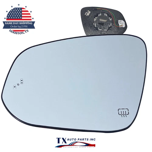 Side Mirror Glass for 2014-2019 Toyota Highlander BSM Heated Backing Driver Side