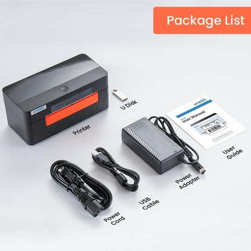 VRETTI USB Wireless Thermal Label Printer 4x6 for Ecommerce Business/Home Black - Picture 6 of 7