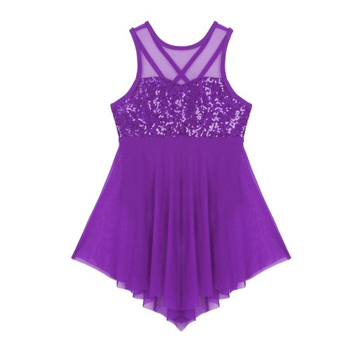 Girls Ballet Lyrical Dance Dress Contemporary Dancewear Sequins Dancing AU - Picture 152 of 165