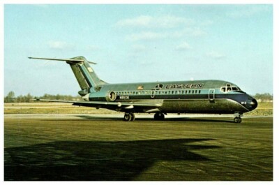 Eastern Airlines Douglas DC 9 14 Flugzeug Postkarte Aus Columbus Ohio 1978