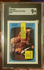 1985 Topps WWF The Superstars Speak #57 Hulk Hogan Mean Gene okerlund RC SGC 9 